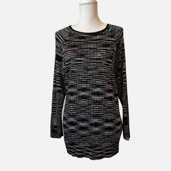 Missoni Space Dye Black White Pullover Raglan Sweater Size 6 - Picture 11 of 11
